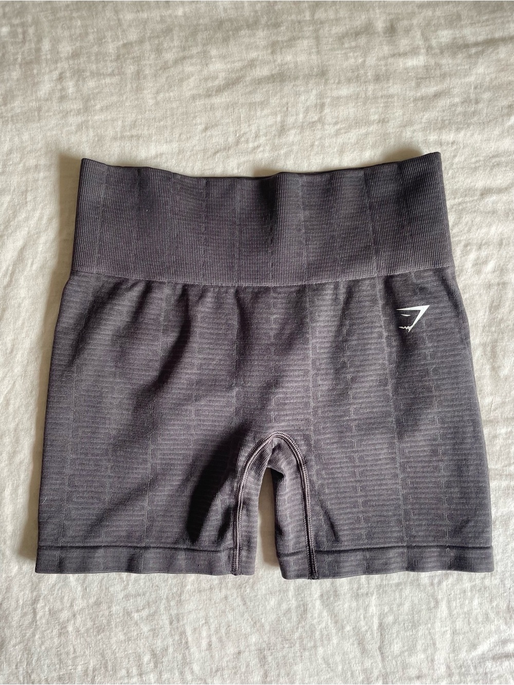 Gymshark Adapt Grey Purple Monogram Seamless Gym Shorts